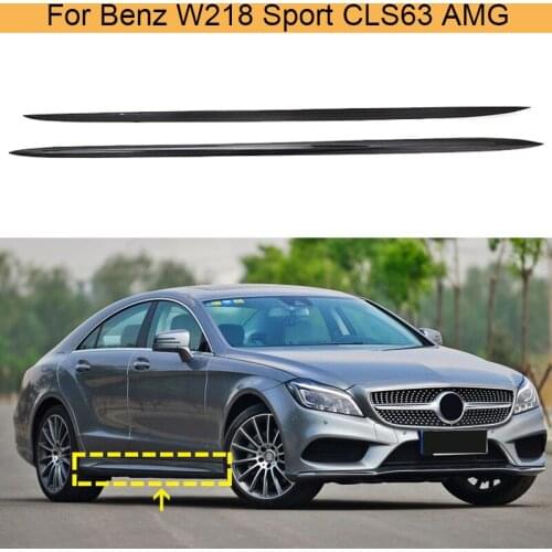 Car Side Skirts Body Kit for Mercedes Benz CLS Class W218 Sport CLS63 AMG S 4 Door 2014-2018 Side Bumper Skirts Carbon Fiber