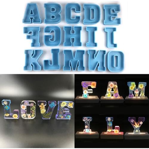 Large Letter Molds Silicone Alphabet Molds Epoxy Resin Molds for DIY Craft Birthday Party Wedding Couple Proposal Decoration