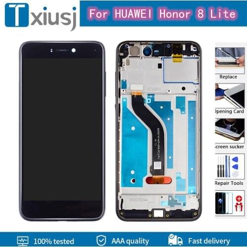 For Huawei Honor 8 Lite LCD Display Touch Screen Digitizer Assembly with Frame PRA-TL10 PRA-LX1 LA1 for Huawei Honor 8 Lite LCD