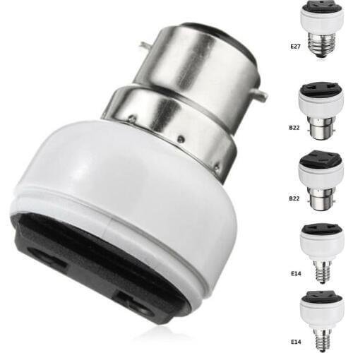 E27 Screw Light Bulb Socket Lamps Holders White lighting Holder Female Sockets Power Supply Tconversion Adapter For US EU Plug