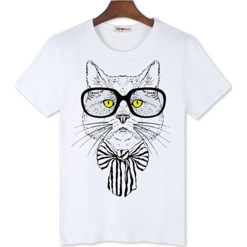 BGtomato hand print art cat t shirt for men newest style American loves summer cool shirts Original brand good quality t shirts