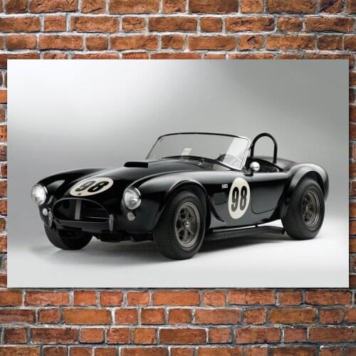 Classic cobra hot Rod racing Rally Shelby muscle Car Posters and Prints Canvas Wall Art DIY Framed Painting For Room Decor