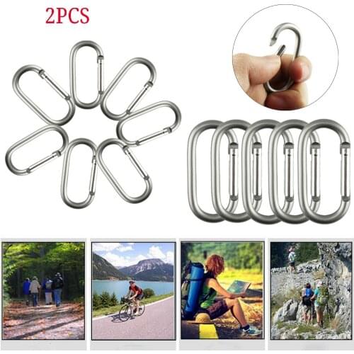 Safety Climing Carabiner Travel Kit Camping Equipment Alloy Aluminum Survival Gear Camp Mountaineering Hook Carabiners
