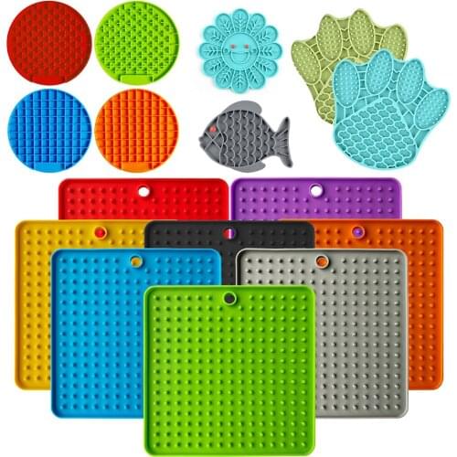 Mat For Dogs Cats Slow Food Bowls Pet Feeding Food Bowl Safety Silicone Dog Feeding Lick Pad Dog Slow Feeders Treat Dispensing