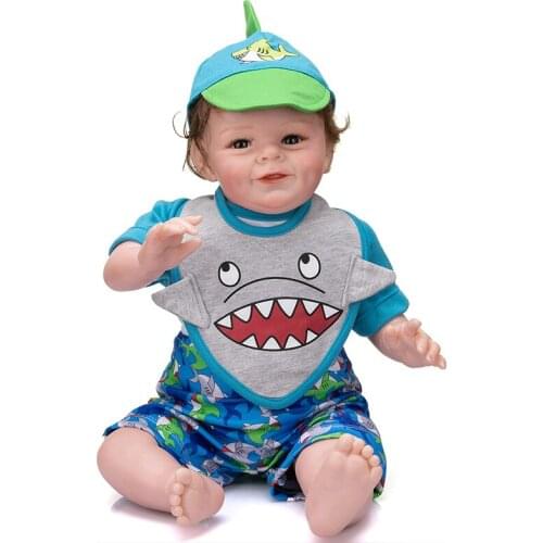 55cm Newborn Baby Doll Rooted Hair Christmas Gift Kids Toys Dropshipping