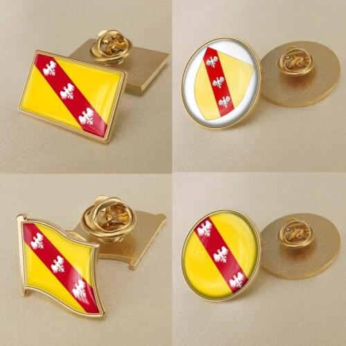 Lorraine of France Flag Brooch Badges Lapel Pins
