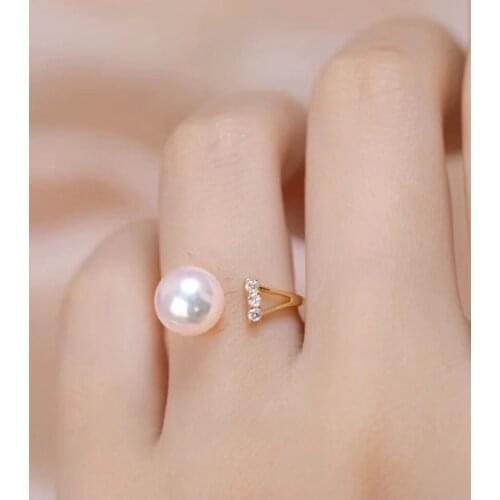 Fashionable 925 Sterling Silver Adjustable Free Size Ring Settings Findings Mountings Parts for Pearl Corals Jade Crystal Agate