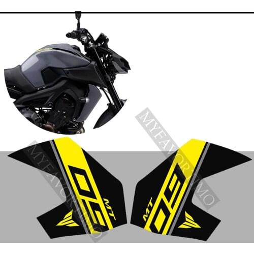 For Yamaha MT09 MT FZ 09 Stickers Tank Pad Protector Fairing Motorcycle Knee Decal Fender Windshield 2016 2017 2018 2019 2020