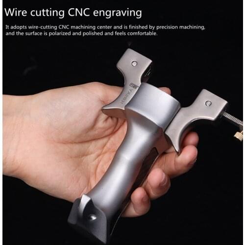 Newest High-power titanium alloy high-precision slingshot flat rubber band clip fast pressure ejection outdoor hunting special