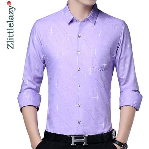 2021 New Long Sleeve Men Social Shirt Summer Streetwear Casual Luxurious Shirts Pocket Dress Mens Slim Fit Clothes Fashions 02