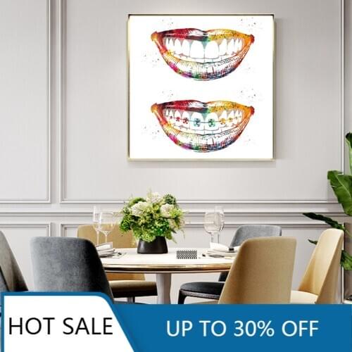 Tooth Prints Laugh Out Loud Dental Wall Art Canvas Painitng Posters Dentist Gift Hygienist Office Clinic Room Decor Wall Decor