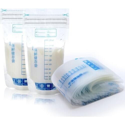 30PC 250ML Mothers Breast Milk Storage Freezer Bags Food-grade Freezer Bags BPA-free Childrens Food Safety Storage Bags