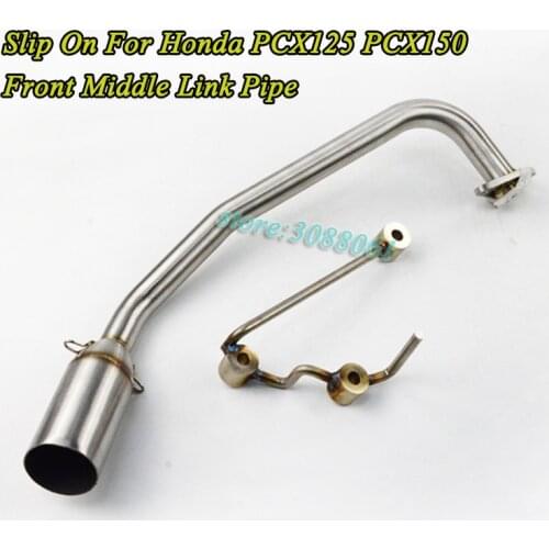 PCX 125 PCX 150 Motorcycle Exhaust Scooter Front Middle Link Pipe Of Exhaust Stainless Steel Slip-On For Honda PCX125 PCX150