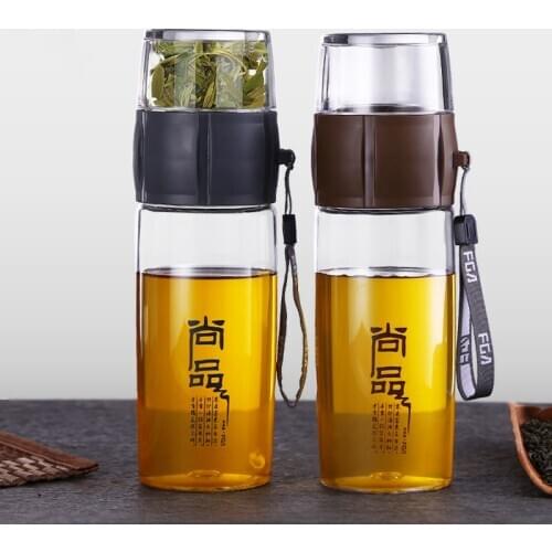 400ML Plastic Sports Water Bottle Tea Infuser Bottle Portable Kung Fu Teapot Chinese Tea Strainer For Outdoor Travel Gym Fitness