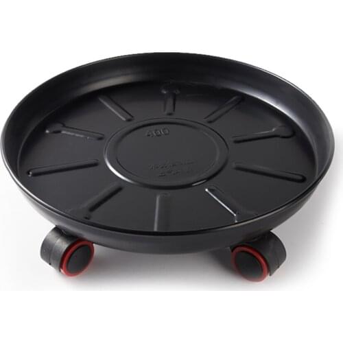 Tray Flower Pot Round Leakproof Indoor Balcony Iron Art Metal Garden Tools 4 Wheels Removable Universal Wheel