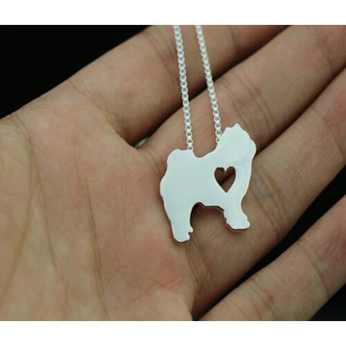Drop shipping 1PCS Summer fashion cutechow chow dog necklace animal pendant jewelry golden colors plated