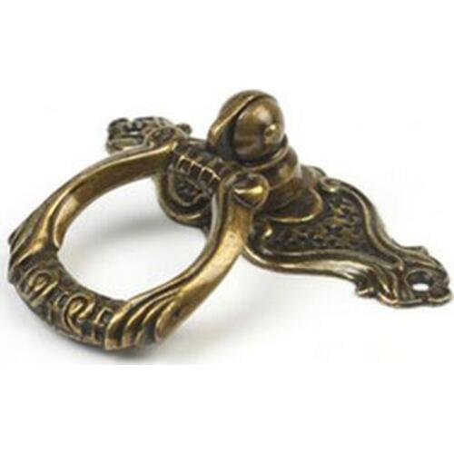 RETRO bronze drawer cabinet knob antique brass dresser door pull vintage shaky drop rings furniture knobs handles