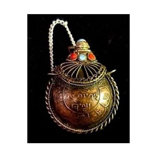 Tibet Coin Bottle Opium Snuff Perfume Pendant free shipping
