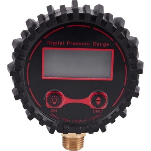 1/4 Tire Pressure Air Table Digital Display Meter 250PSI Digital Display Meter Tire Pressure Gauge Tire Inflation Table