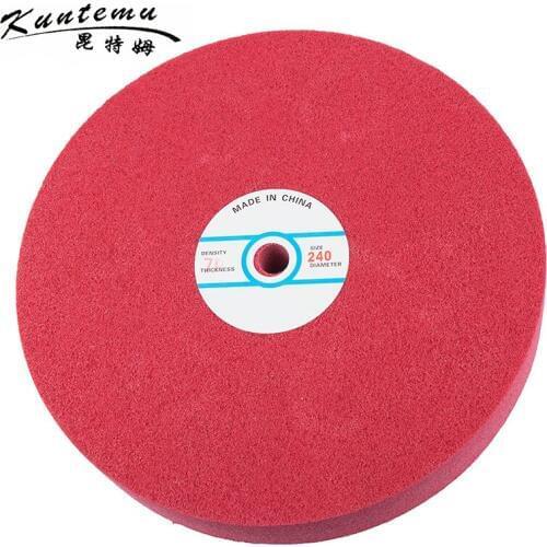 1PC 300mm Grit 240 Red Fiber Polishing Wheel With 7P For Metal Polishing