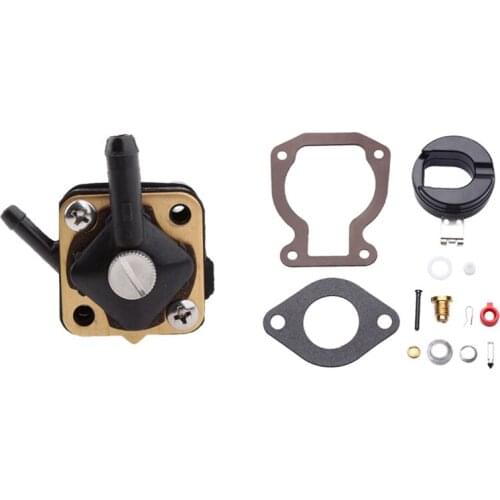 1 Pcs Fuel Pump for Johnson Evinrude 6-15Hp Motor & 1 Set Carburetor Repair Kit with FLOAT 4-15 PS