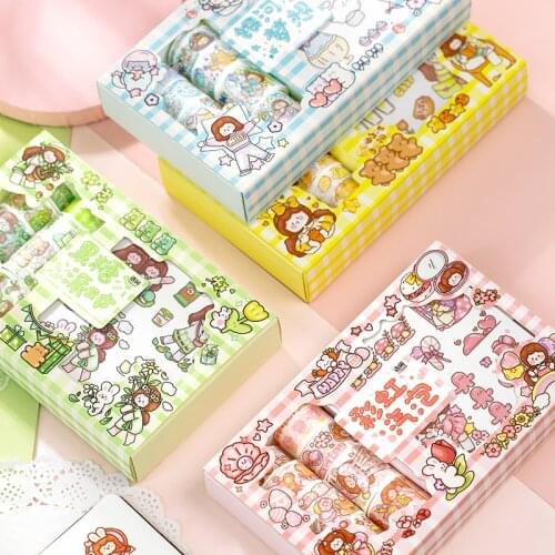 20 Pcs/Box Cute girl notebook series Washi Tape set Decorative Adhesive Tape DIY Scrapbooking Sticker Label Masking Tape