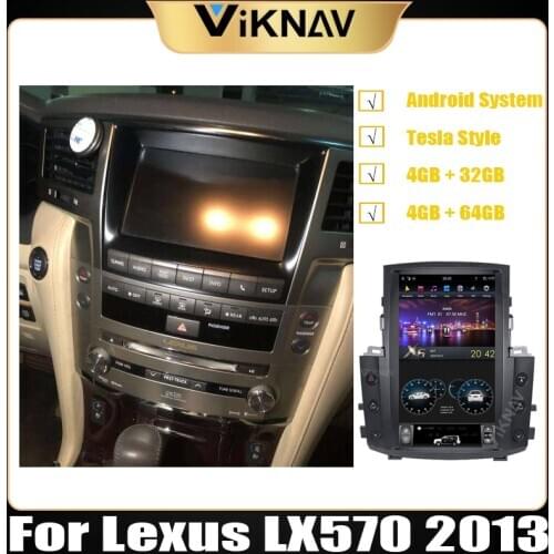 Android Tesla style car GPS navigation For LEXUS LX570 2013 multimedia playe car autoradio DVD player