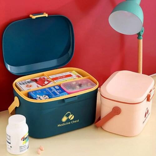 Medicine cabinet household multifunctional first aid kit medicine storage box household medicine cabinet storage boxed pill box