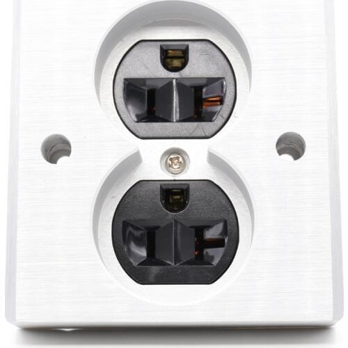 Free shipping 2pcs black High Quality Power US AC Power Receptacle Wall Outlet Copper Socket