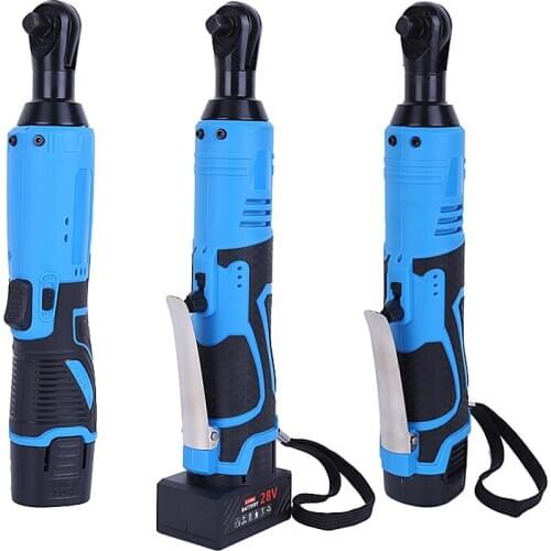 40/65/85N.m Cordless Electric Wrench 12/18/28V Electric Ratchet Wrench Removal Screw Nut Car Repair Tool Angle Drill Screwdriver