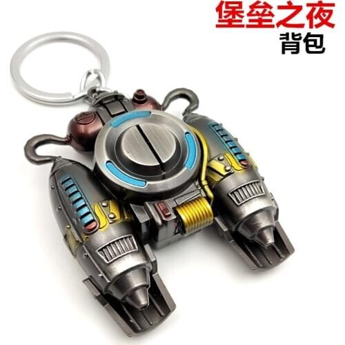2020 Fortnite Game Keychain Telescope Model Key Chains Collection Anime Figure Metal Keyring Key Chains Fortress Nigh Toys Gift