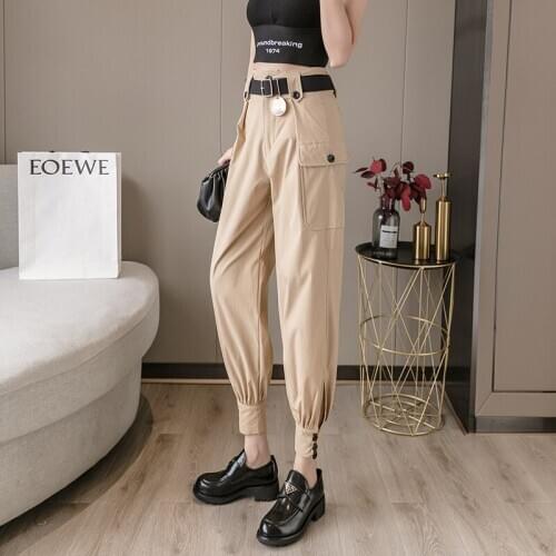 Summer Woman Cargo Pants High Waist Casual Woman Trouser Women Bottoms Pants Sweatpants Women