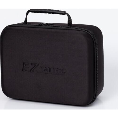 EZ Tattoo Travel Case Black Blank Box for Tattoo Needles Machines power pedals Clip cords tattoo equipment
