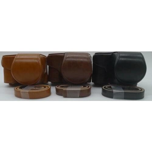 PU Leather Case Cover for Sony ZVE10 ZV-E10 body Protective with Screw Buttom Case Strap Shoulder Bag