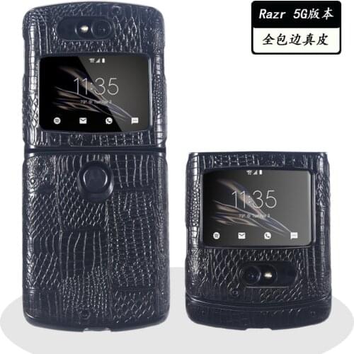 Genuine Leather Case For Motorola Razr 5g Cases Anti-fall Shockproof Shell For motorala razr 5g Luxury Mobile Phone Case