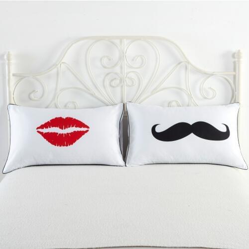 Decorative Pillowcase Valentines Day Gift Body Pillow Case Romantic Pillow Cover 19x29inch one pair/2pcs