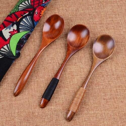Wooden Spoon Bamboo Kitchen Cooking Utensil Tool Soup Teaspoon Catering For Kicthen Wooden Spoon Soup Teaspoon Catering #W5