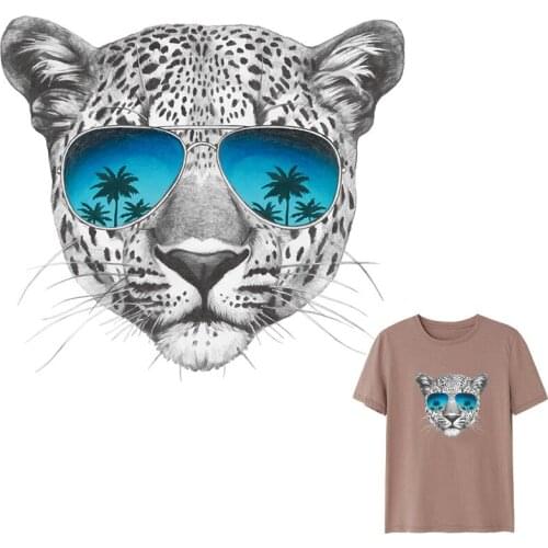 Colorful Leopard Iron-on Transfers Patches for Clothing Vinyl Thermo Stickers Applique Diy Thermotransfer Stripes on Clothes Set