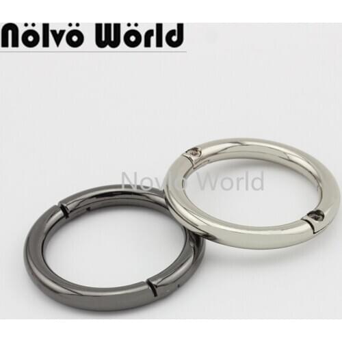 Nolvo World 5-20-100pcs 5 colors 31.6mm 1-1/4", metal O ring spiral screws detachable ring for handbag haraware accessories