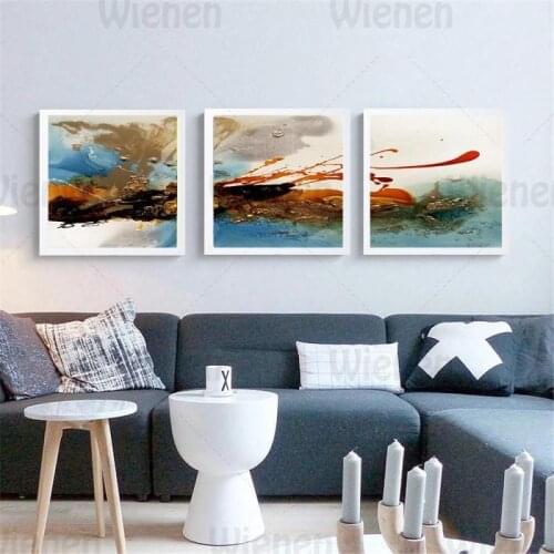 Living Room Art Wall Abstract Unreal Clouds Canvas Oil Painting Multi Color Painting Hanging Picture Home Decoration Frameless