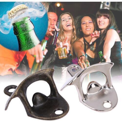 Vintage Bottle Opener Wall Mounted Wine Beer Opener Tool Bar Drinking Accessories Home Kitchen Party Supplies