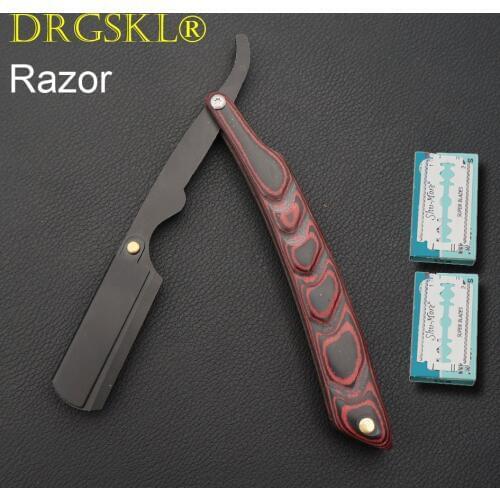 NEW macho Manual razor mens shaving razor, professional barber Hair cut razors woodhandle change blade type knife razor