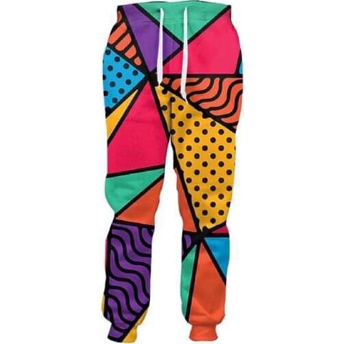 2021 New Mens 3D Pants Pizza 3D Print Loose Sweatpants Straight Full Length Midweight Plus Size 5XL Fashion Trousers