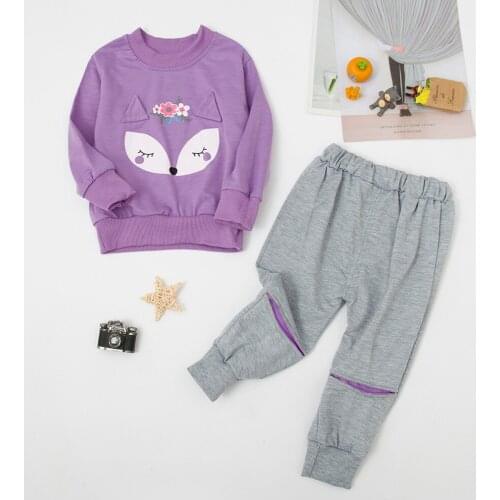 New Baby Girl Clothes For Children Clothing Sets Sweatershirt+Pant 2 Picecs Girls Set Cartoon Clothes For Newborns For 1-5 Age