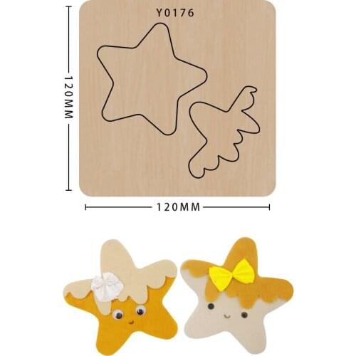 2021 New Design Star Scrapbook Cut Dies Wood Moulds Die Cut Making Decor Supplies Dies Template