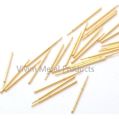 PA038-F New Durable Metal Test Pin Test needle Ferrule Seat Spring Detection Safety Probe Needle Sleeve Length 12 mm100 / Bag