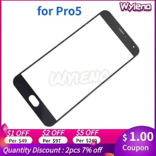 Wyieno 10Pcs/Lot M576U Front Glass Panel For Meizu Pro5 Glass Lens Screen ( Not Touch Sensor Digitizer )