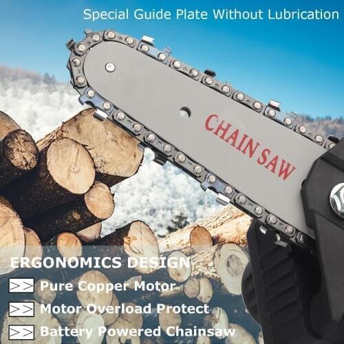 Electric Pruning Saw Rechargeable One-handed Portable Electric Saw Garden Logging Mini Electric Chain Saw 21V Lithium Battery