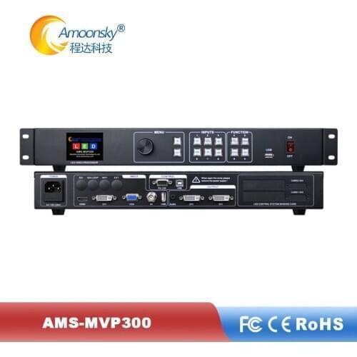Full color led screen processor ams-mvp300 led video display scaler support ts802d msd300 s2 sending card for led moving sign