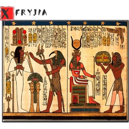 Full drill square round diamond painting Retro Classical with Elements of Egyptian Ancient History mosaic diamond rhinestones